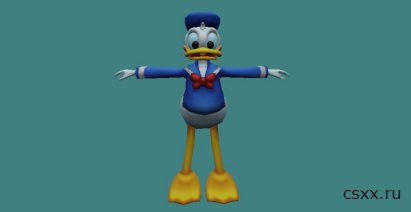 Модель персонажа Donald Duck / Дональд Дак